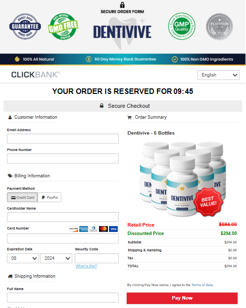 DentiVive Order Page